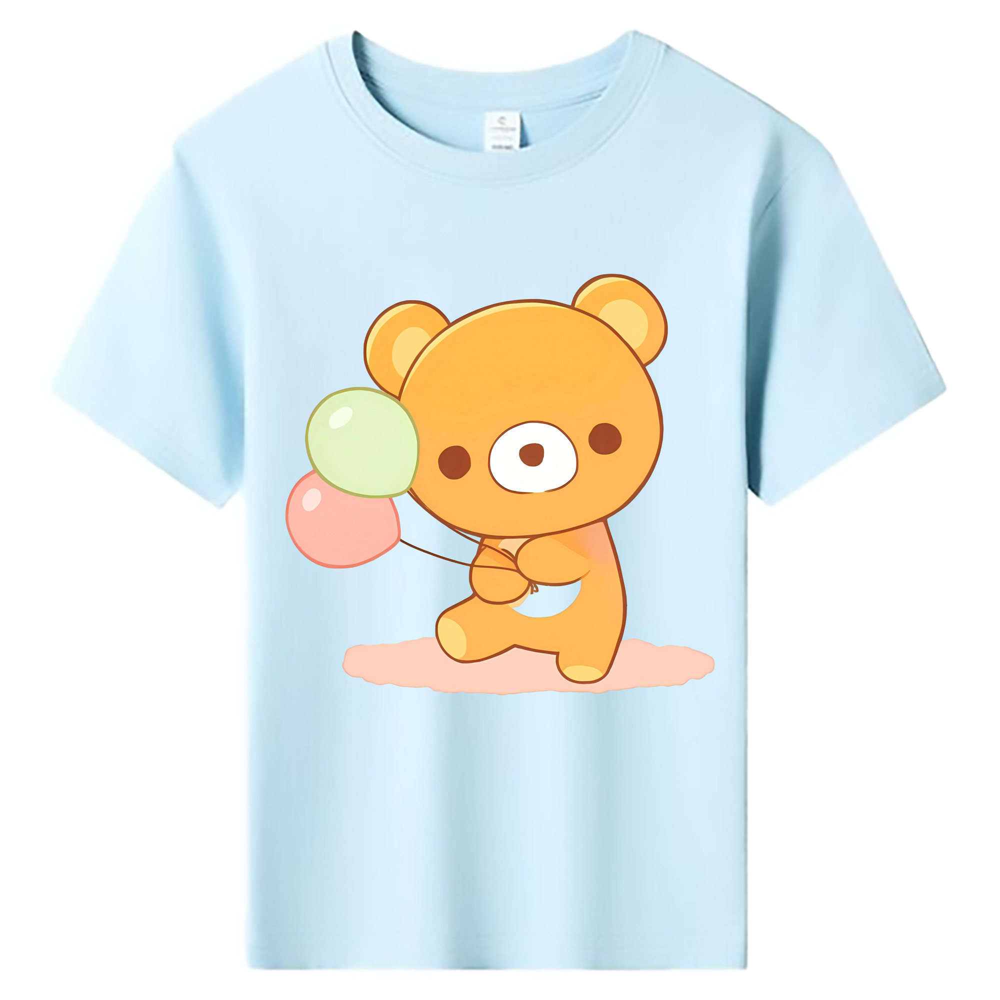 （画像用） リラックマ リラックマ キイロイトリ Rilakkuma Korilakkuma Kiiroitori 綿100％キッズTシャツ（フロントプリント）